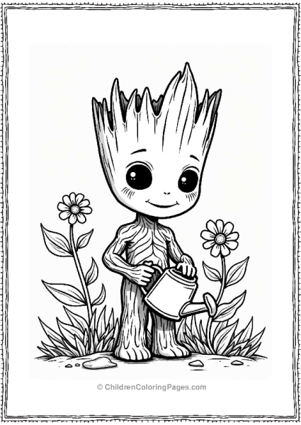 Groot Watering Whimsical Plants Free PDF Printable