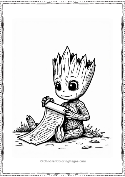 Groot With Ancient Scrolls Free PDF Printable