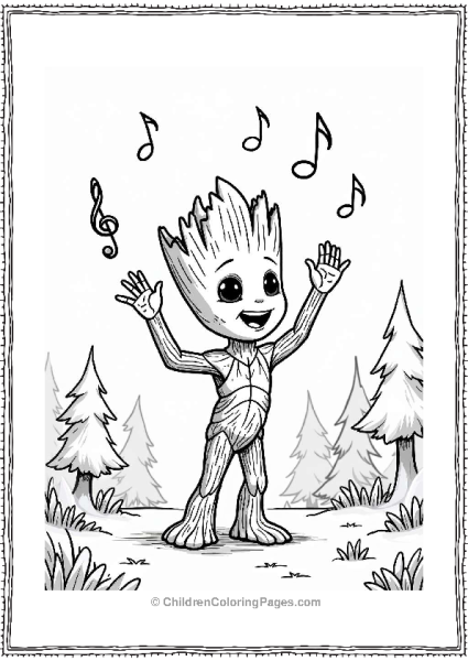 Groot’s Dance Party In The Forest Free PDF Printable