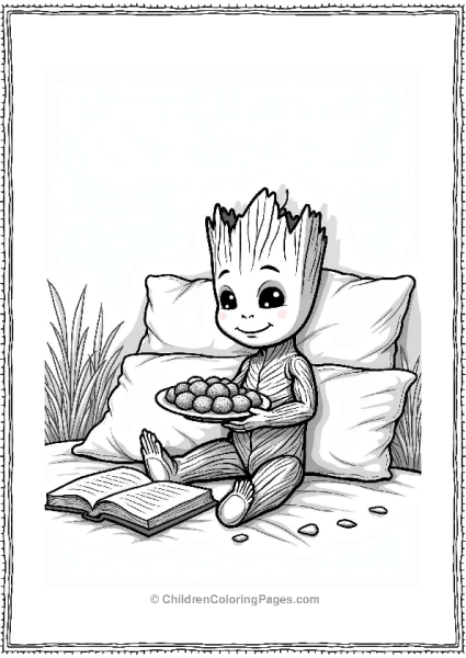 Groot’s Snack Time With Cozy Surroundings Free PDF Printable