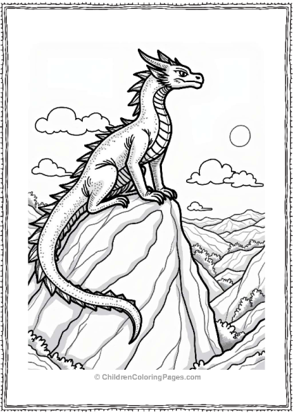 Guardian Dragon Overlooking The Valley Free PDF Printable