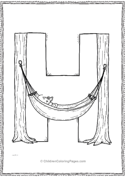 H With A Hammock Free PDF Printable