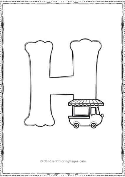 H With A Hot Dog Stand Free PDF Printable