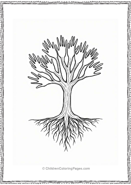 Hands Tree Tattoo Symbolizing Family Free PDF Printable