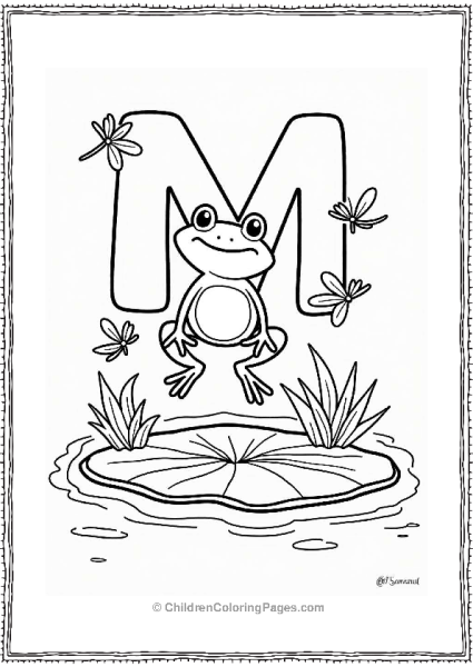 Happy Frog On A Lily Pad Free PDF Printable