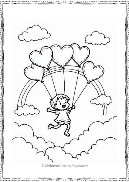 Heart Balloon Adventure In The Sky Free PDF Printable