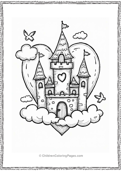 Heart Castle In The Clouds Free PDF Printable