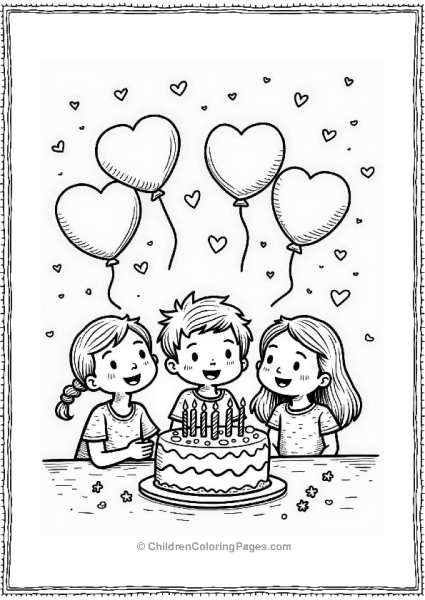 Heart Filled Birthday Celebration Free PDF Printable