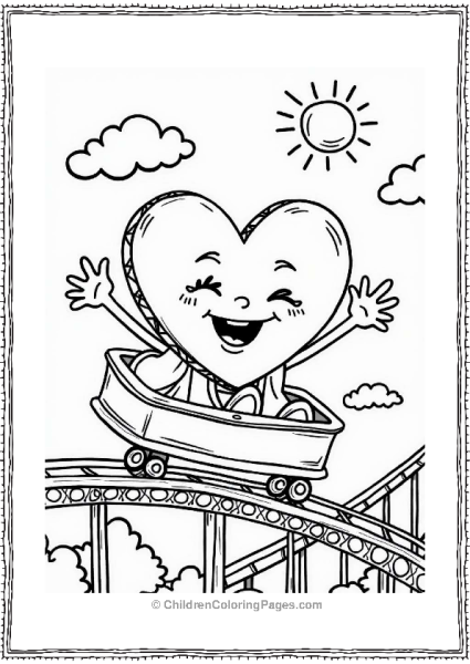 Heart On A Roller Coaster Free PDF Printable