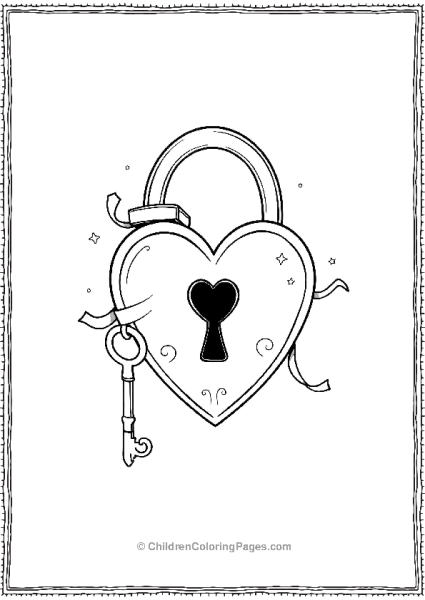 Heartshaped Lock And Key Free PDF Printable