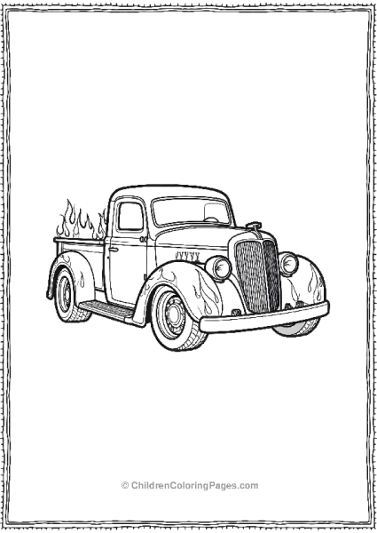 Hot Rod Truck Free PDF Printable