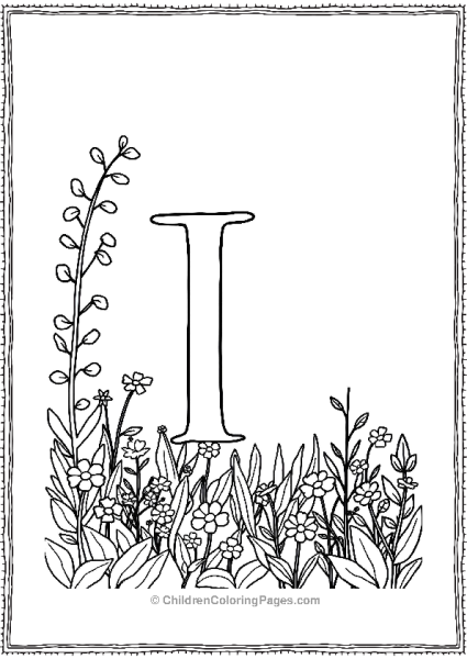 I With A Garden Scene Free PDF Printable