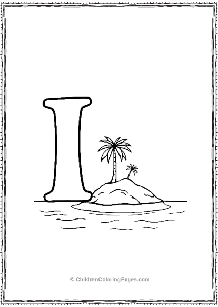 I With An Island Scene Free PDF Printable