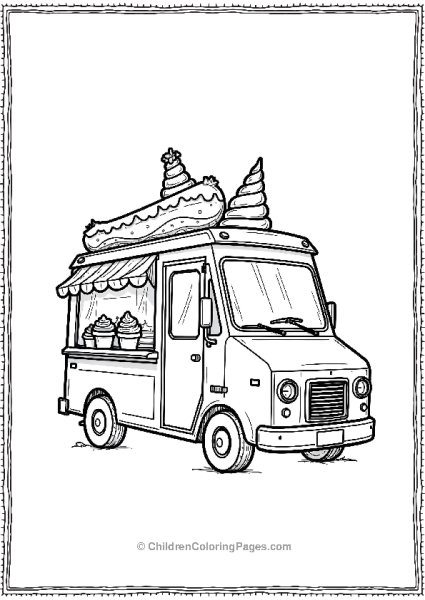 Ice Cream Truck Free PDF Printable