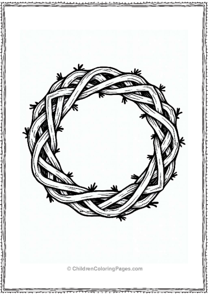 Interwoven Tree Branches Wreath Free PDF Printable