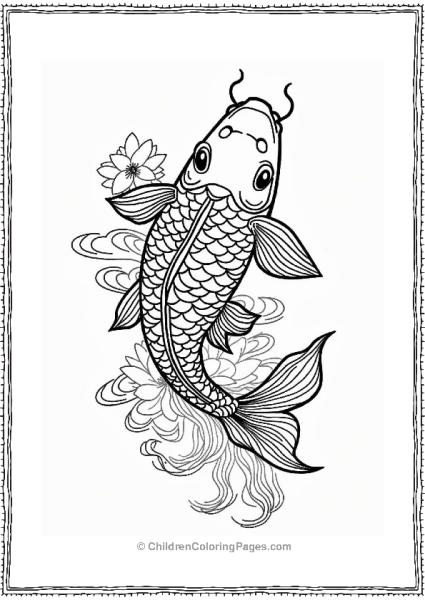 Japanese Koi Fish Tattoo Design Free PDF Printable