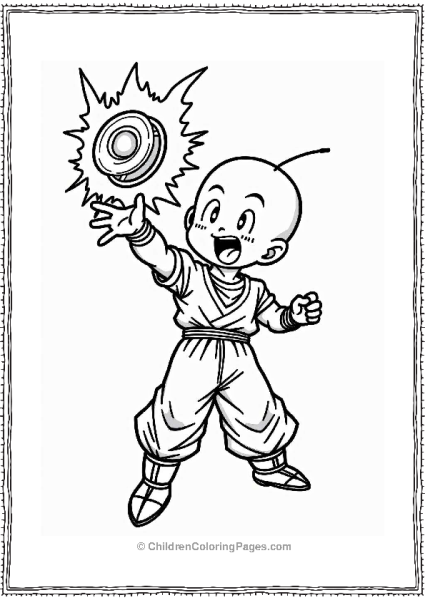 Krillin With Destructo Disc Free PDF Printable