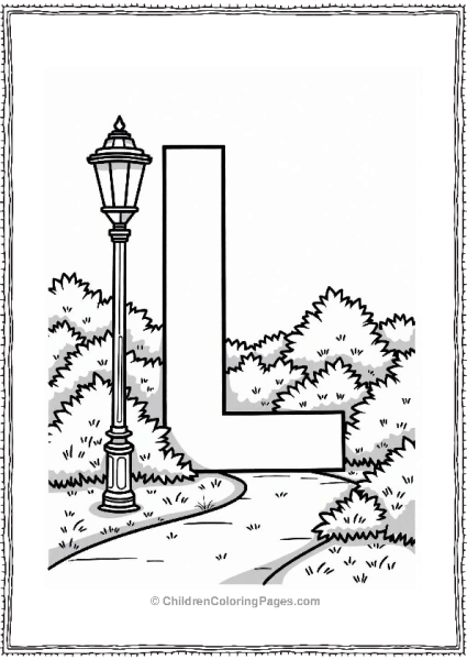 Lamp Post In The Park Free PDF Printable