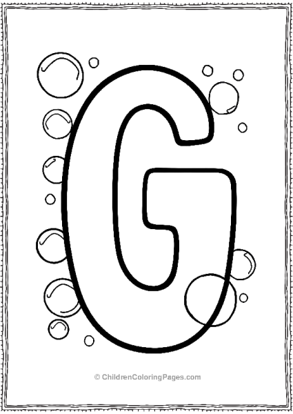 Large Uppercase Letter G With Floral Background Free PDF Printable