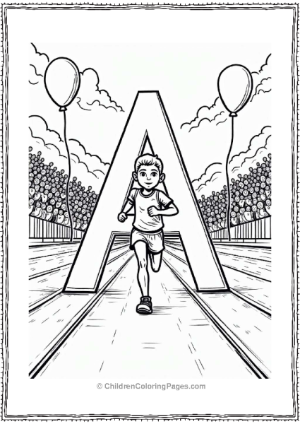 Letter A A Is For Athletic Race Free PDF Printable