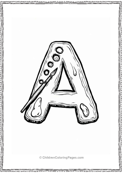 Letter A As An Artist S Palette Free PDF Printable