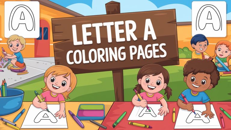 Letter A Coloring Pages