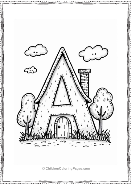 Letter A In A Cozy House Free PDF Printable