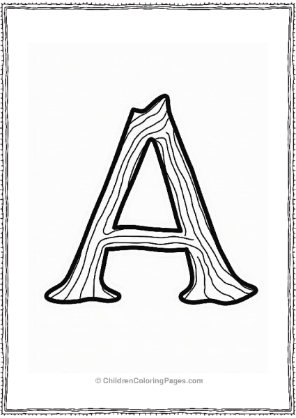 Letter A In A Wave Pattern Free PDF Printable