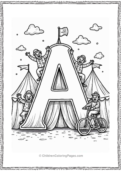 Letter A In An Amazing Circus Free PDF Printable