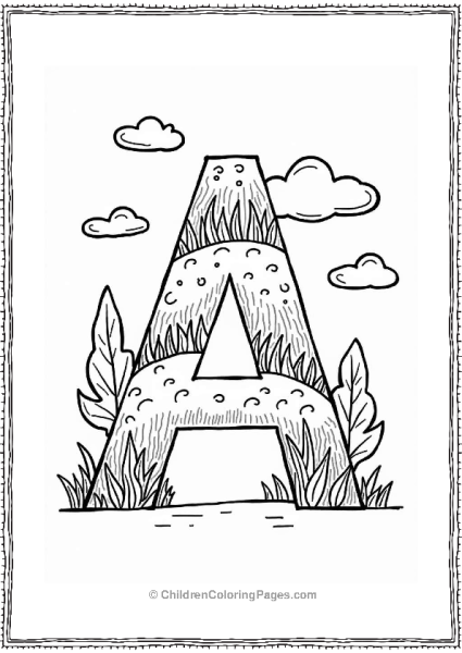 Letter A In Nature Scene Free PDF Printable