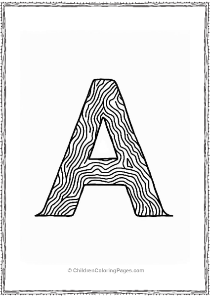 Letter A With Wavy Lines Free PDF Printable