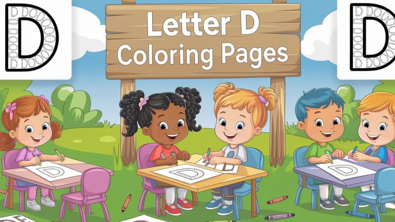 Letter D Coloring Pages