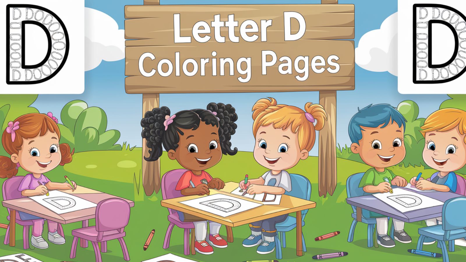 Letter D Coloring Pages – Free PDF Printables For Kids 🔡🏫🧮