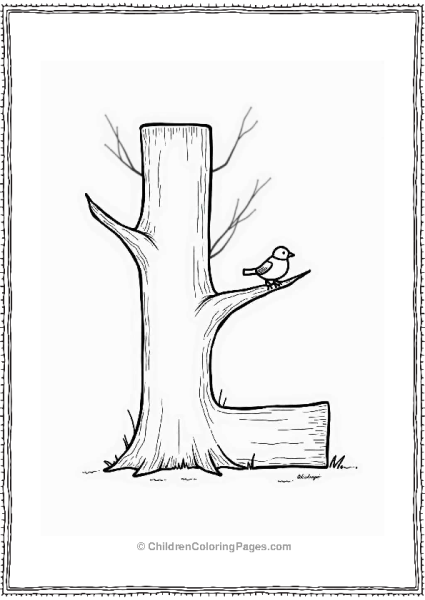 Letter L As A Tree Free PDF Printable