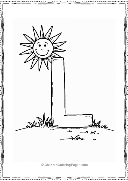 Letter L In The Sun Free PDF Printable