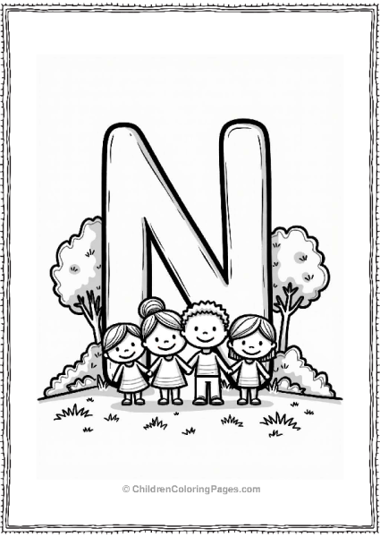 Letter N With Nurturing Family Free PDF Printable