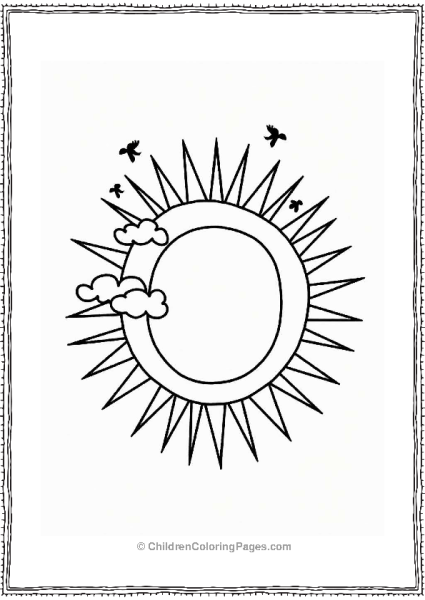 Letter O As A Sun Free PDF Printable