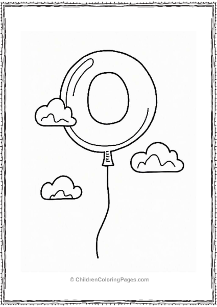 Letter O Balloon In The Sky Free PDF Printable