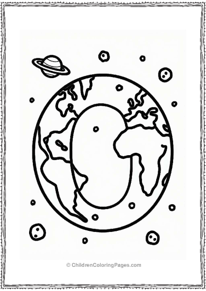 Letter O Solar System Scene Free PDF Printable