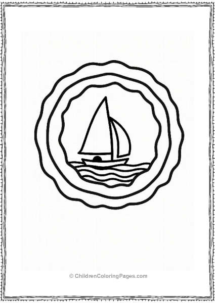 Letter O With Sailboat And Waves Free PDF Printable