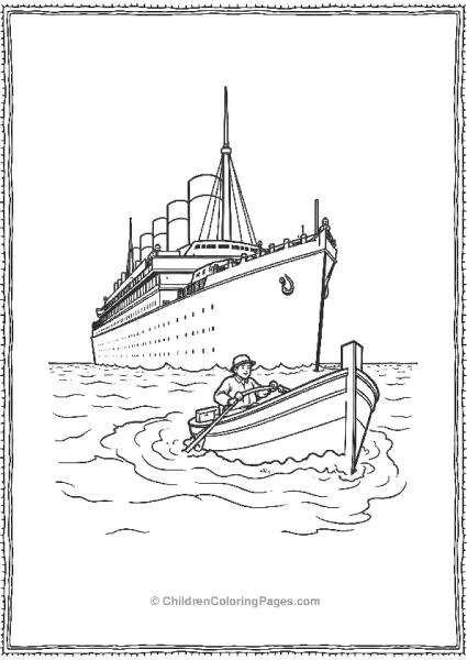 Lifeboat Rowing Away From Titanic Free PDF Printable