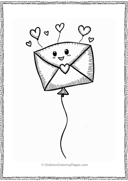 Love Letter Valentine’s Balloons With Wings Free PDF Printable