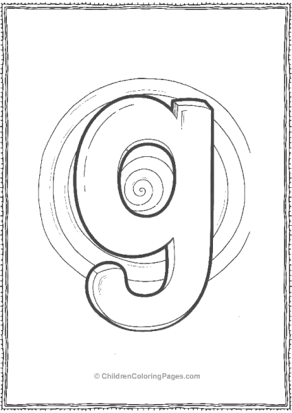 Lowercase Letter G With Simple Background Free PDF Printable