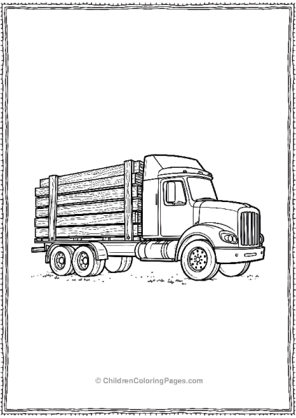 Lumber Truck Free PDF Printable