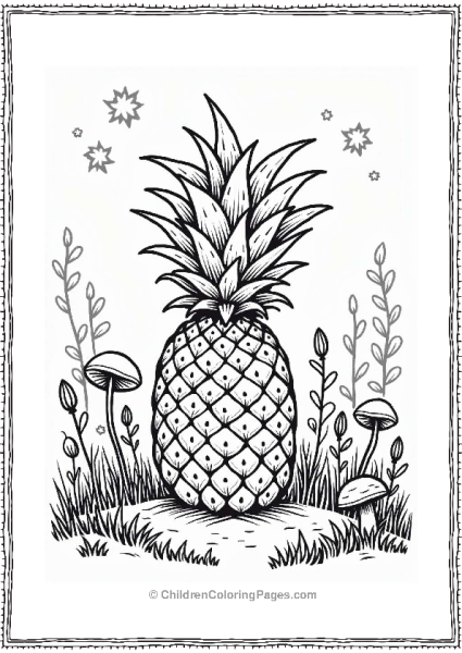 Magical Pineapple In An Enchanted Forest Free PDF Printable