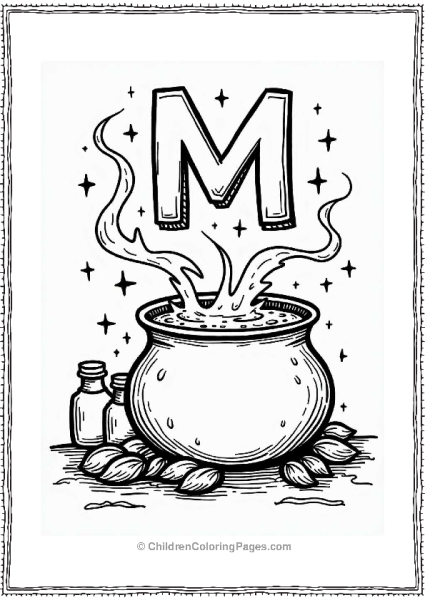 Magical Potion In A Cauldron Free PDF Printable