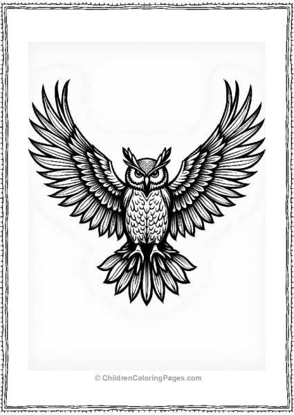 Majestic Owl Tattoo Design Free PDF Printable