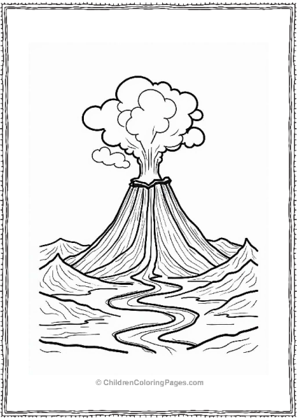 Majestic Volcano Eruption Free PDF Printable