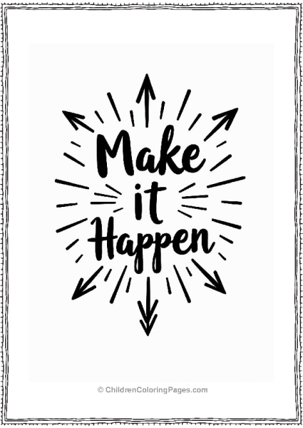 Make It Happen Tattoo Design Free PDF Printable