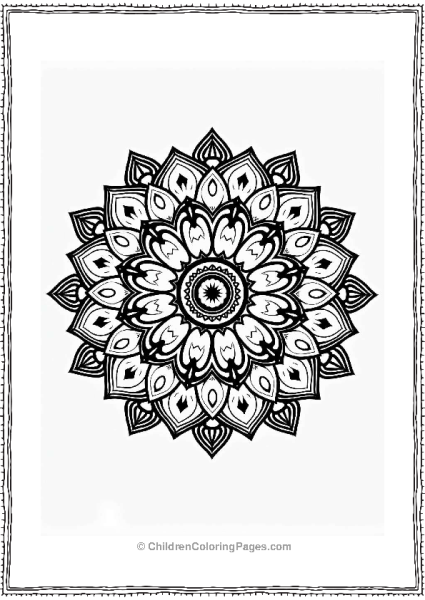 Mandala Design For Kids Tattoo Coloring Page Free PDF Printable